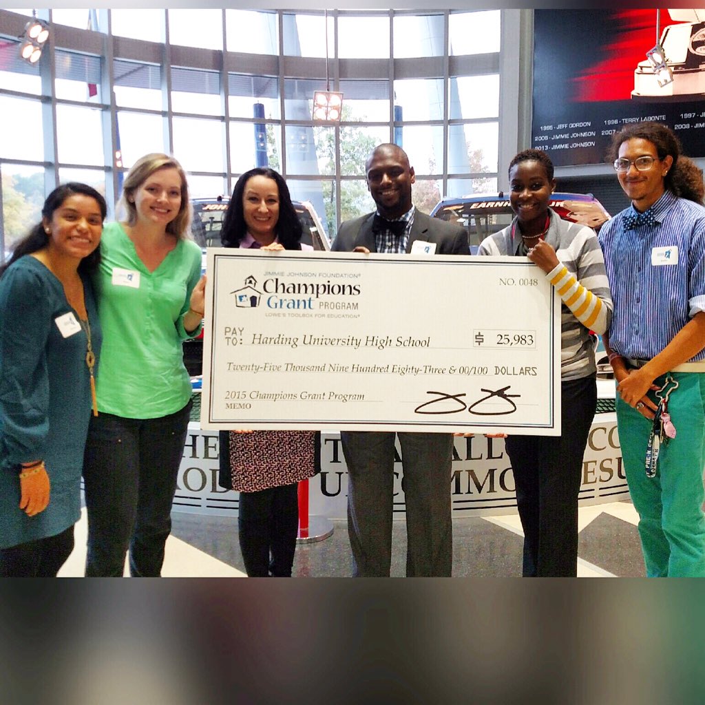 huhsmedia's tweet photo. Harding University High School wins a $26K grant from the Jimmie Johnson Foundation! https://t.co/vffOFfsLgs