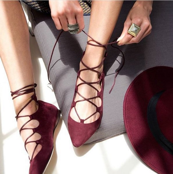 lace up flats canada