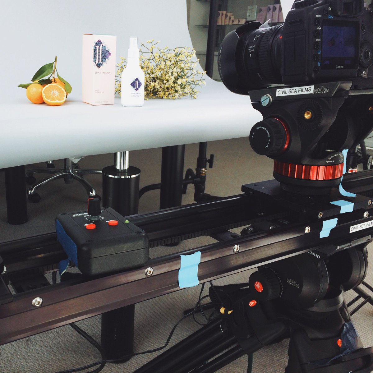 CivilSeaFilms's tweet photo. Shooting @junejacobsspa as they go #global with their all natural products for Sephora. #setlife #sephora https://t.co/tjJMaKComx