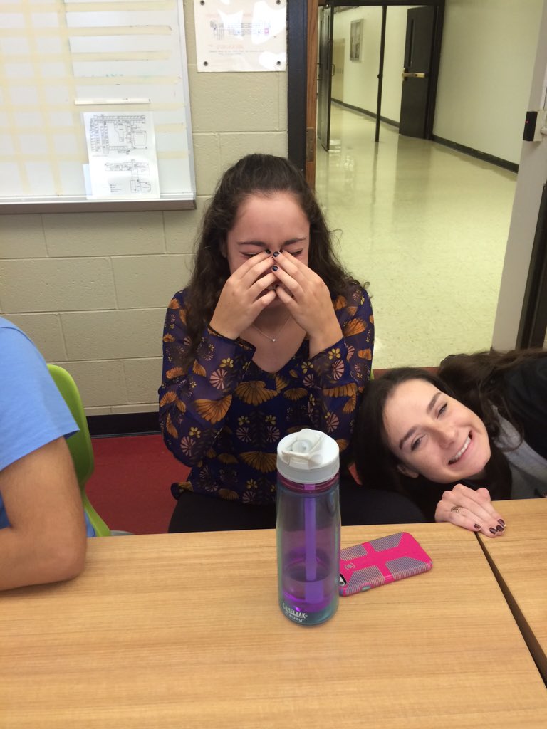 hcadvocatz's tweet photo. (Fake) love is brewing between senior photo editor Colleen and junior section editor Ray during brainstorming https://t.co/qDgCHQM2rh