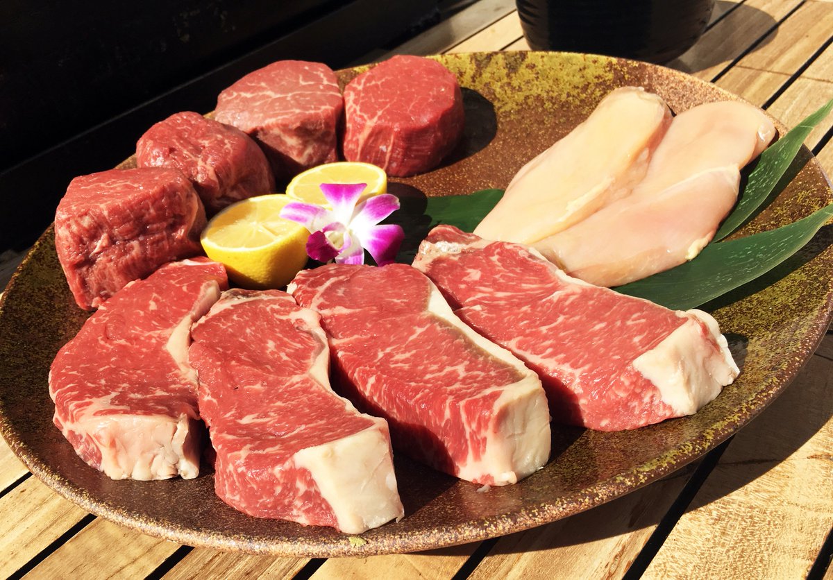 sushirokula's tweet photo. Teppan Tasting - 48 Day Dry Aged NY #StripSteak, #FiletMignon &amp; #Chicken. #teppanyaki #foodie #steak #LAeats https://t.co/0vRiPITqYj