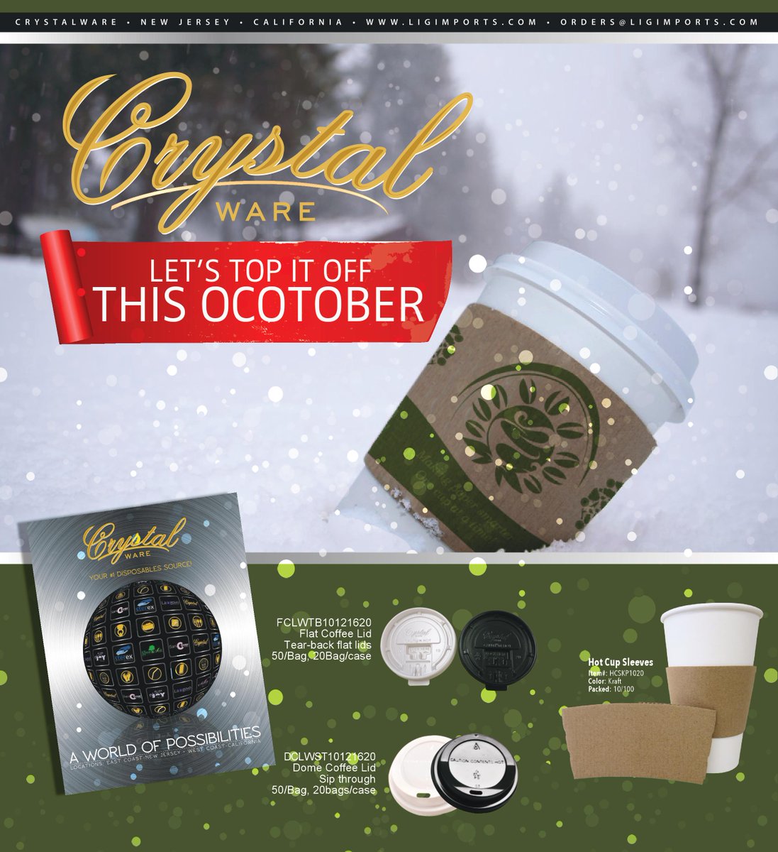 CrystalWareLLC's tweet image. Let's Top it off at the end of October with our Coffee accessories @CrystalWareLLC 
ligimports.com/gogolids.php