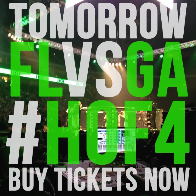 HouseofFameMMA's tweet photo. The moment we've all been waiting for. FL vs GA #HOF4 is TOMORROW! Get your tickets at https://t.co/v0aJE53Lyu NOW! https://t.co/fR87daKI2h