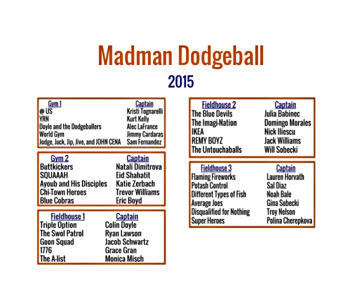 Your official Madman 2015 court divisions