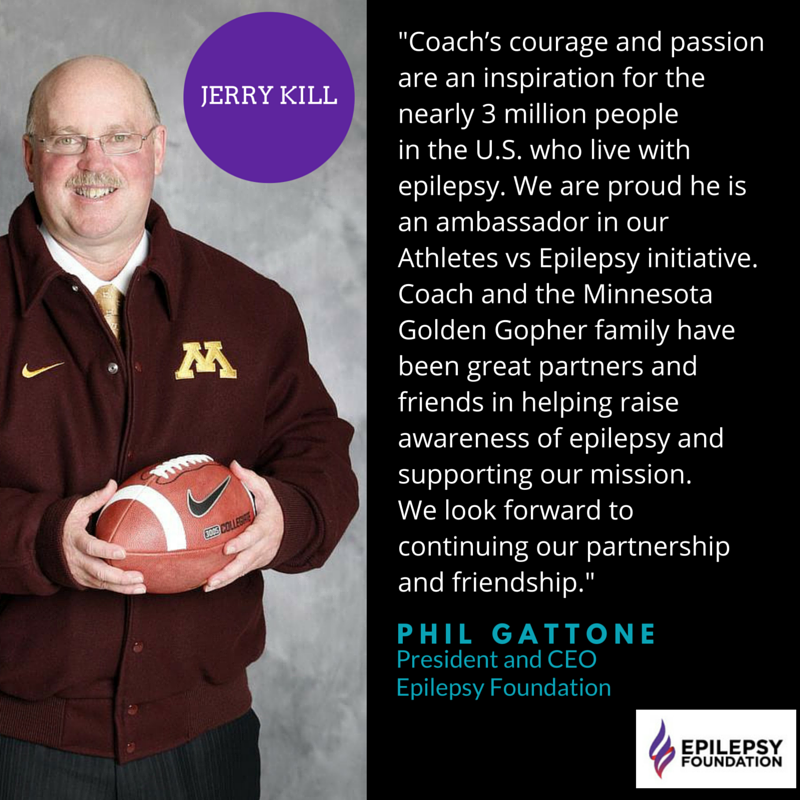 EpilepsyFdn's tweet photo. We join @EpilepsyMN in being surprised &amp; saddened by #JerryKill's retirement. https://t.co/owM2l04cAT https://t.co/BaC3bXxBDQ