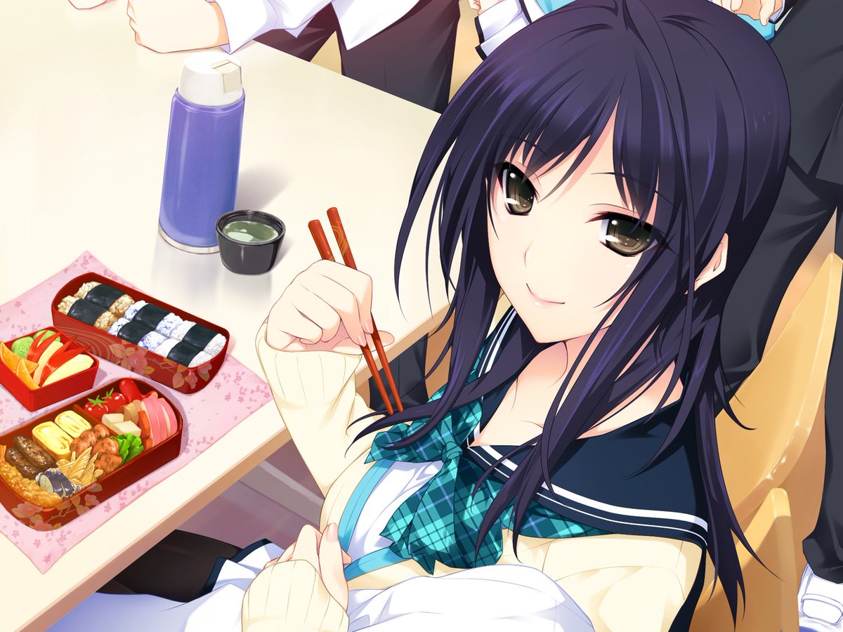 AikaHaurmi's tweet photo. "Do you like the food I made for you~? I did my absolute best to make your favourites~!" She said with a smile. https://t.co/PhvyQTVXCR