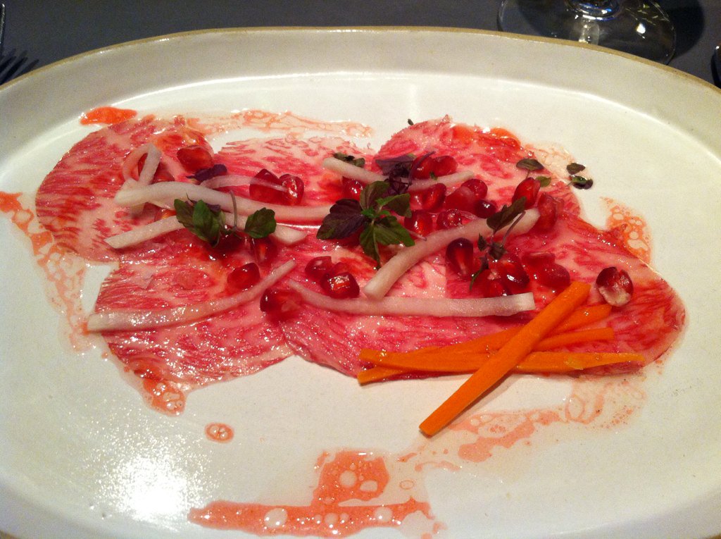 Game changed: wagyu beef carpaccio with beef fat (!!) vinaigrette <a href="/InterConHotels/">InterContinental by IHG</a>