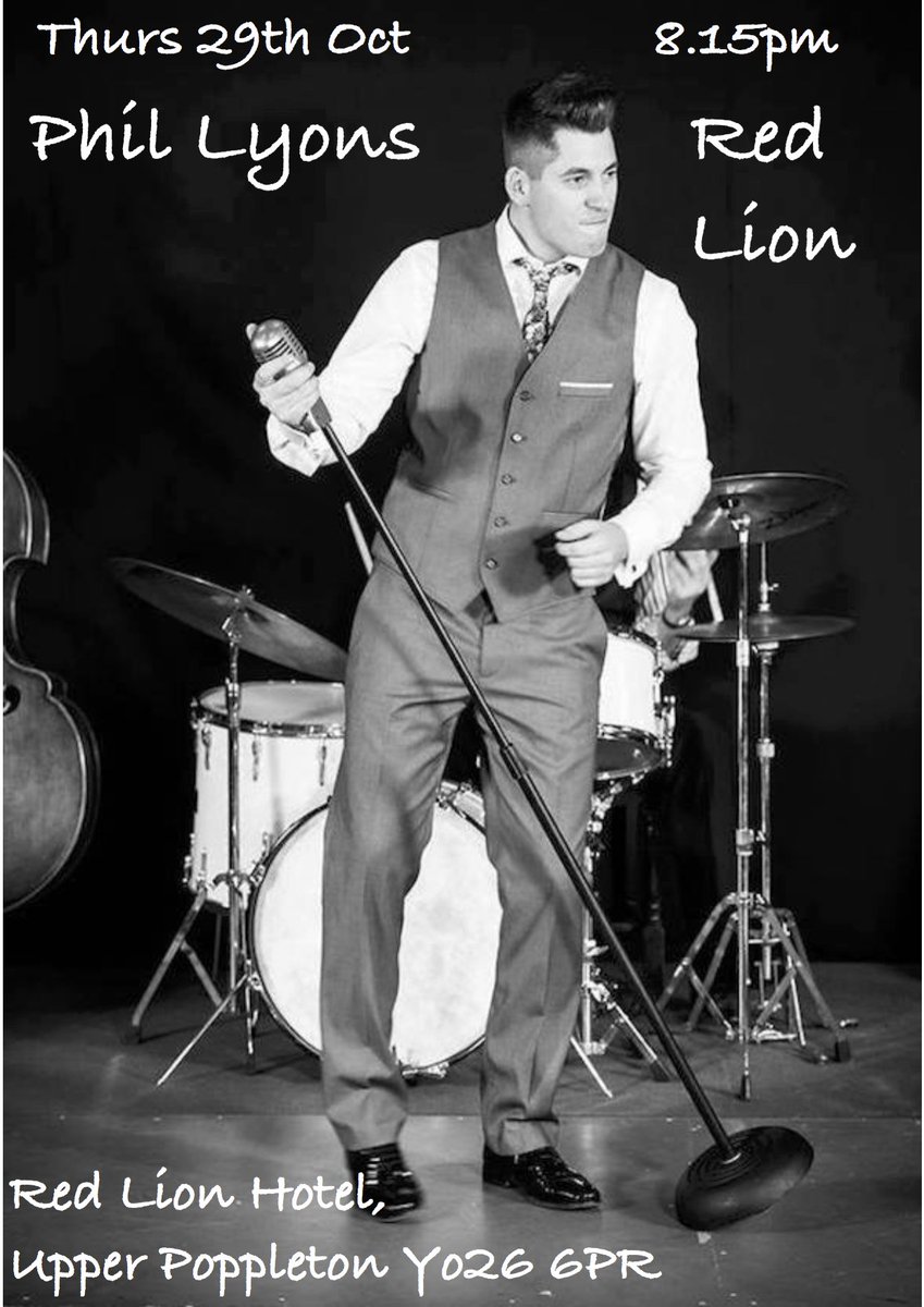 Swing &amp; Jive Thur 29/10 Red Lion @YO266PR
<a href="/phillyonslive/">PHIL LYONS</a> #Yorkshirehour <a href="/VisitYork/">✨ Visit York ✨</a> <a href="/Jazzinyork/">Jazz in York</a> <a href="/Upper_Poppleton/">Upper Poppleton</a> free
