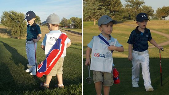 GolfDigest's tweet photo. This is probably the best (definitely the cutest) Halloween costume we've seen this year: https://t.co/txIbIi05Bo https://t.co/ajSp1JnEJw