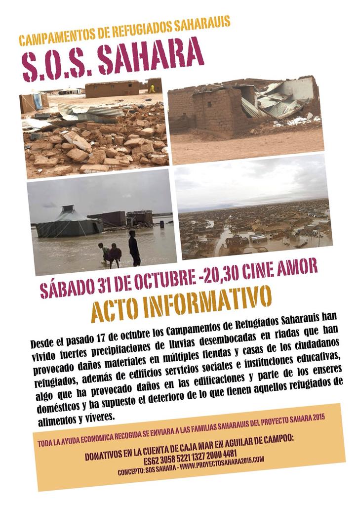 Wally_jandra's tweet photo. Este sábado en Aguilar de Campoo sumaremos un granito de arena para ayudar a nuestros hermanos saharauis #SOSSAHARA https://t.co/pHQeoMeCBk