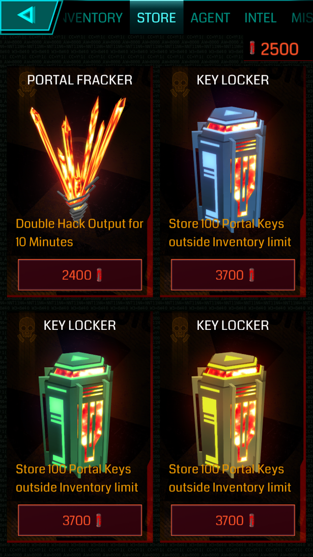 ingress's tweet photo. New ‘Storefront’ in the Scanner. Updates rolling out to Agents over time, details here: https://t.co/zqFtur0BbY https://t.co/ReYaaOozGd