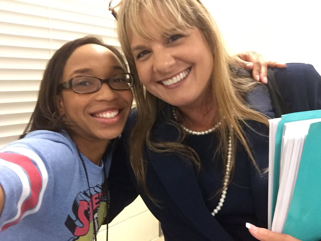 tfullervcs's tweet image. Denise Blumberg #prettyinpearls helped explain how to support ALL learners through this #mhsw2w vision.