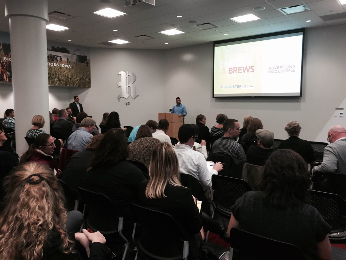 RegisterMedia's tweet photo. Sales Director Seth Pitkin welcoming the #BytesandBrews crowd! It's a full house this afternoon. https://t.co/e9yncFBOYy