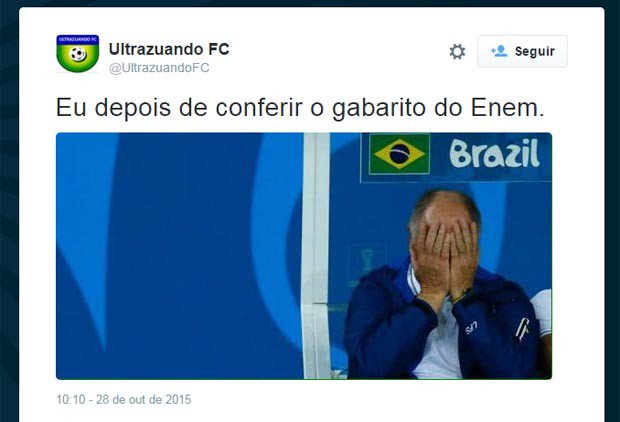 g1's tweet photo. Internautas criam memes e lamentam gabarito do Enem https://t.co/ACFqvNCLpL https://t.co/zk1eiUf4F7