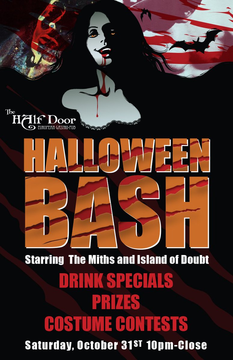 Join us for a very Half Door Halloween with @theMiths and the The Island of Doubt