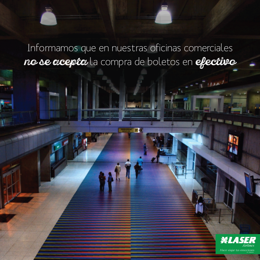 Laser Airlines on Twitter "El pago de boletos en oficinas comerciales
