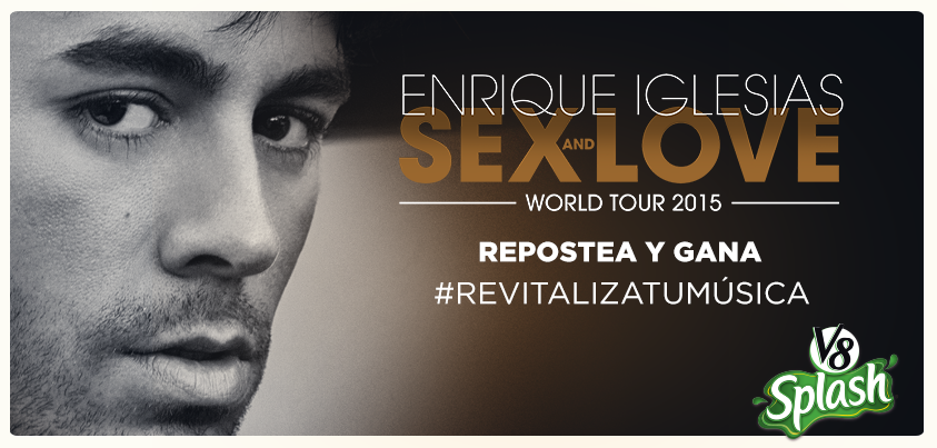 V8SplashRD's tweet photo. [CONCURSO] ¡Ganar entradas al #TourSexAndLove es facilísimo! Aquí las bases → https://t.co/ZQS1ZWy5iS https://t.co/Mt1ChHpyxz