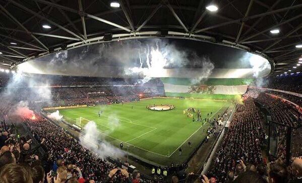 Geweldige avond, prachtige tifo, winst in extremis! WE LOVE YOU FEYENOORD! #FEYaja #Rotterdam #Feyenoord
