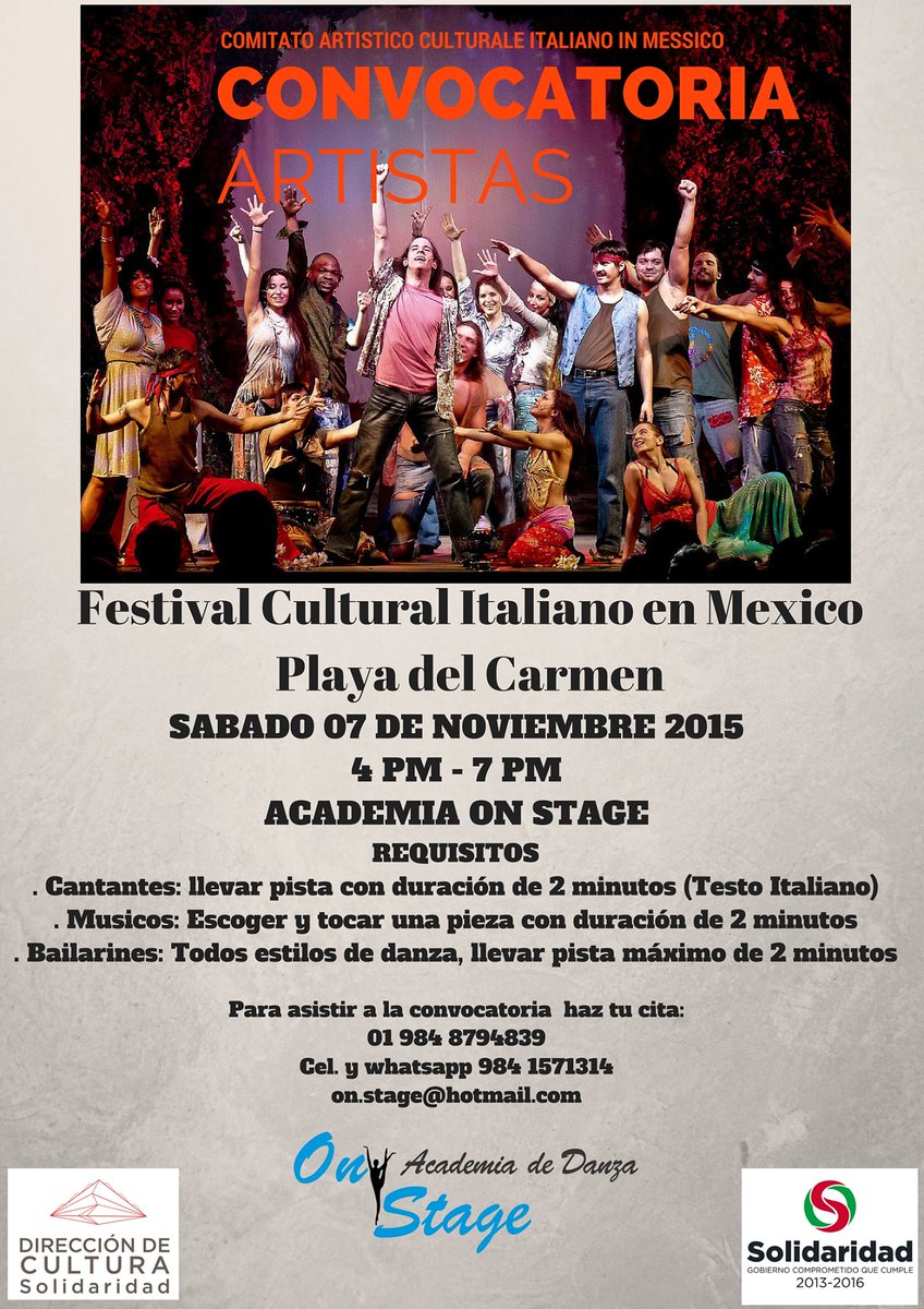 FCItaliano's tweet photo. !Buscamos artistas! Haz tu cita al 9841571314 https://t.co/A3a07DtvEU