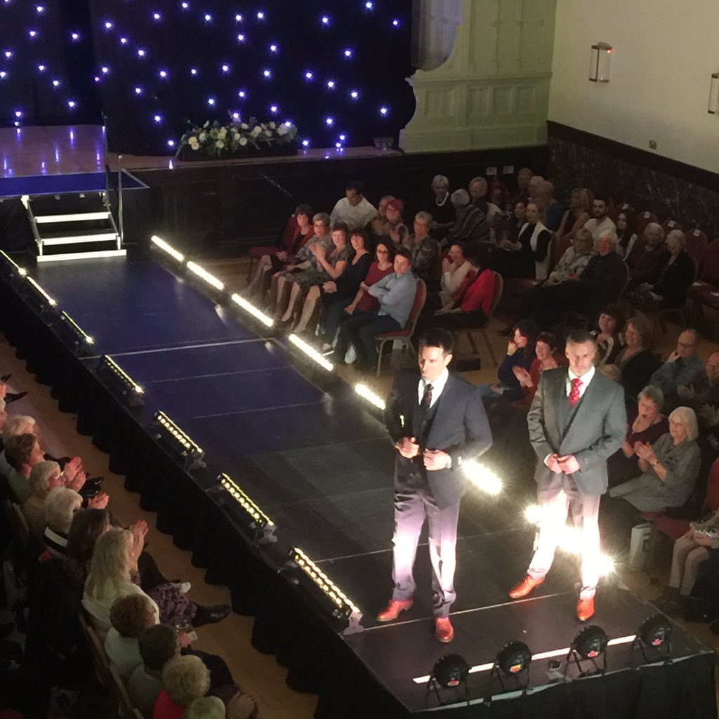 StevePrescott1's tweet photo. @PScully13 and @neil_prescott wowing the audience @TyrersStHelens fashion show #standinovation https://t.co/ESz7U4ve5K