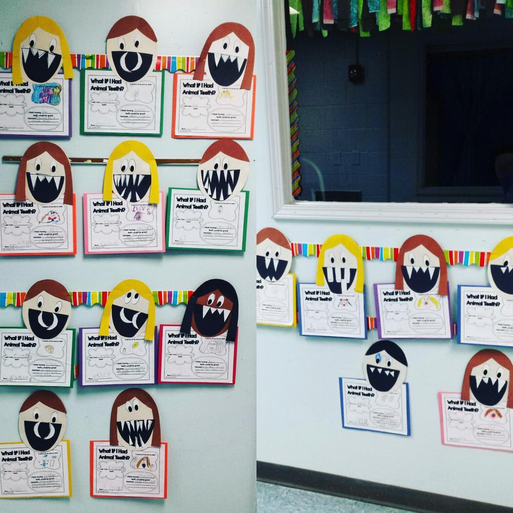 MrsSarahSnipes's tweet photo. "What if I had Animal Teeth?" Bats, sharks, hippos, crocodiles, and beavers - oh my! @RockfieldE https://t.co/n0JmWoV1I1