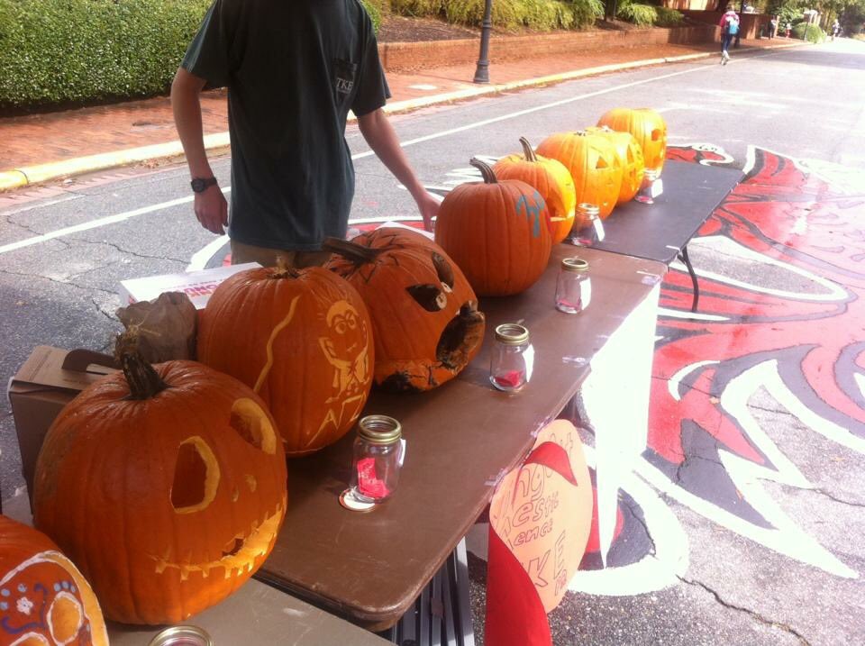 TKE_usc's tweet photo. We raised over $170 Carving out Domestic Violence for @SistercareSC !! @AdpiGamecocks are in the lead. Day2 tomorrow https://t.co/o5yEq3hrKJ