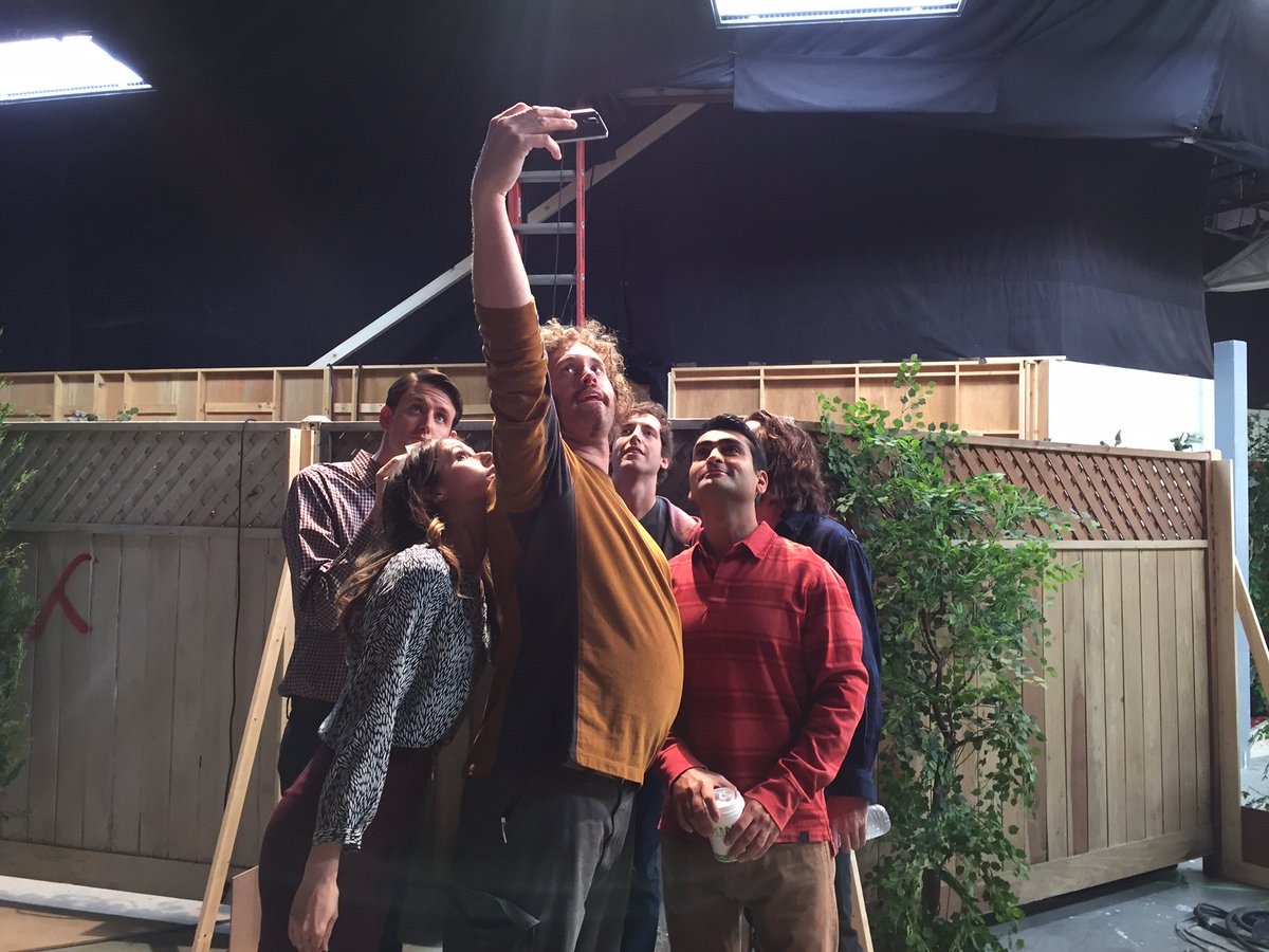 MikeJudge's tweet photo. It's our first day of shooting Season 3 of Silicon Valley. And I'm getting a special feeling. @SiliconHBO. https://t.co/DS3HKJ5de5