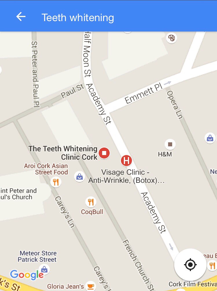 TTWCCork's tweet photo. Our #google #googlemaps place is up & running 👍 #teethwhiteningcork #cork #brighterteeth #smile https://t.co/Q7ohMejOni
