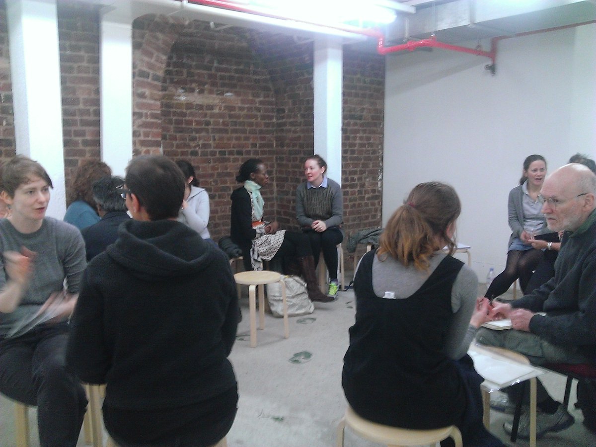 ElizabethMurton's tweet photo. Great #EngineChatChat tonight @BowArts Wapping. Thanks to all those who came and shared #peercrit #conversation https://t.co/Lm0vsDIDcz