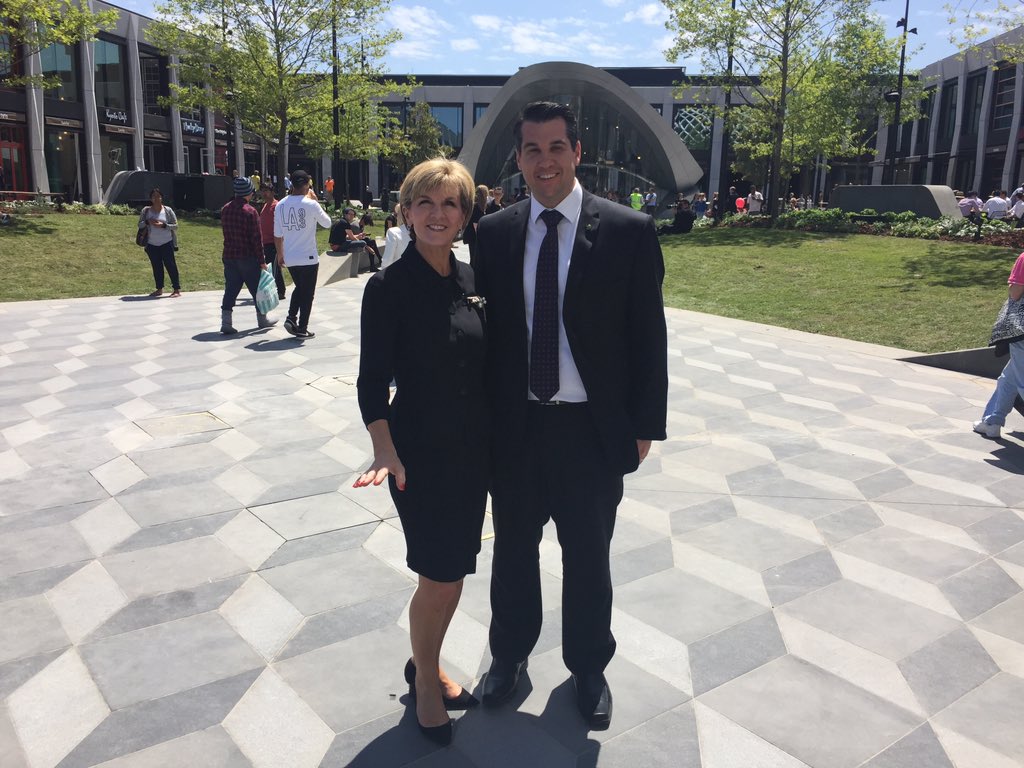 HonJulieBishop's tweet photo. Delighted to open Federal Govt supported #Realm Centre for Knowledge &amp; #Innovation at #Eastland https://t.co/usufQxgXWh