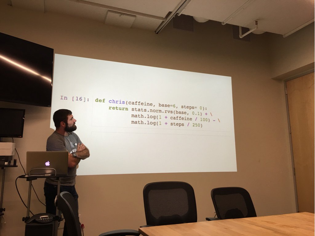 How to control <a href="/chris_sanden/">Chris Sanden</a> caffeine intake using feedback control | @codyrioux  South Bay Site Reliability Meetup