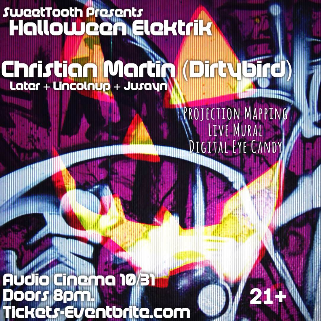 Soundswatchpdx's tweet photo. #SWEETTTOOTH #Halloween #Elektrik 10.31 @AudioCinema503 @SFdirtybird @lincolnup #LATER #JUSAYN #PDX #dj #events https://t.co/CxUDo60UGg