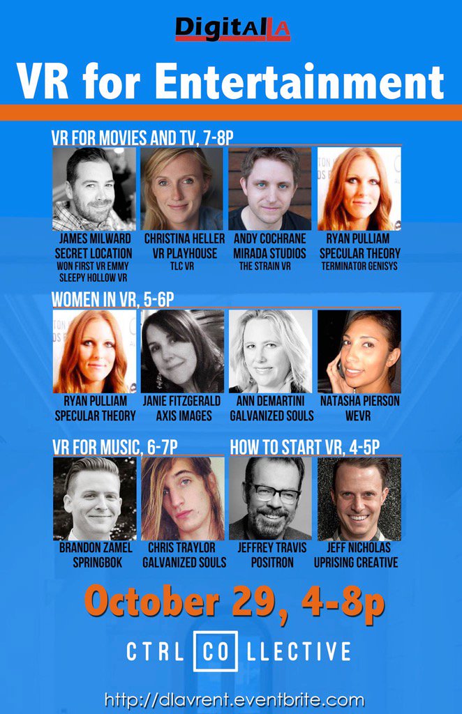 Our 4 VR panels tmrw! <a href="/VRPlayhouse/">VR Playhouse</a> <a href="/janiefitzgerald/">Janie Fitzgerald</a> <a href="/springbokvr/">SpringbokVR</a> <a href="/axisimages/">Axis Images</a> @Gopositron dlavrent.eventbrite.com