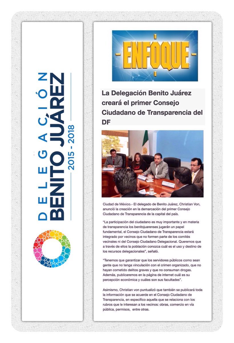 . <a href="/EnfoqueNoticias/">Enfoque Noticias</a> "La #BJ creará el 1er Consejo Ciudadano de Transparencia del DF" enfoquenoticias.com.mx/noticias/valle…