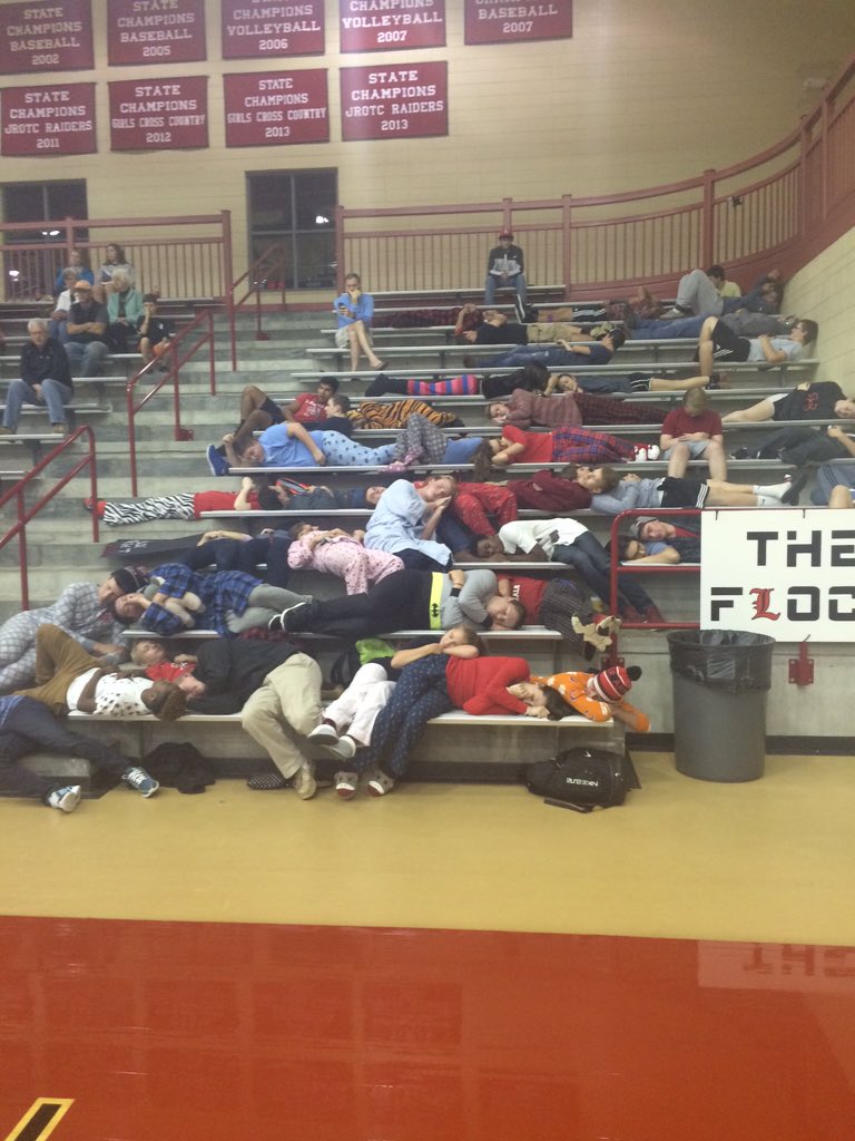 #TheFlock napping on #PajamaNight after another BIG win in game 2!