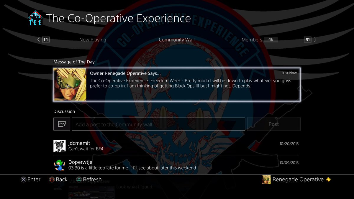 RenOperative_'s tweet photo. #TheCooperativeExperience #PS4Communities #TCE #PS4share https://t.co/pbSFwaPur8