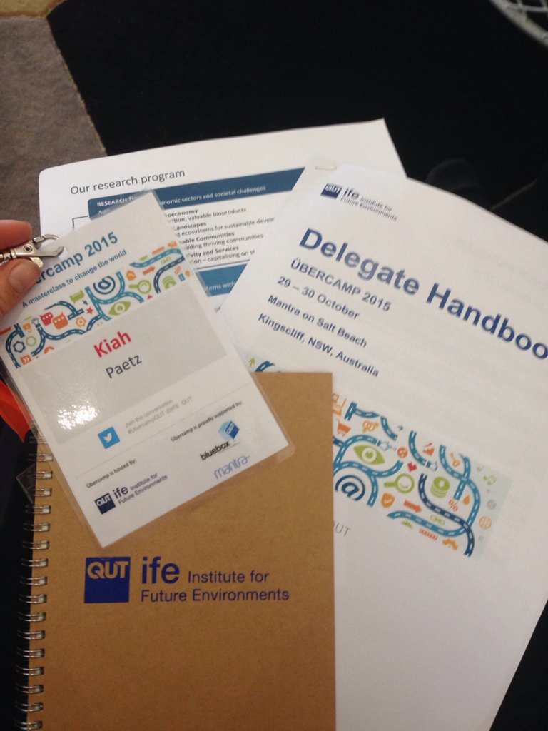 kiahpaetz's tweet photo. Exciting few days ahead @IFE_QUT #UbercampQUT https://t.co/QElzFe3esq