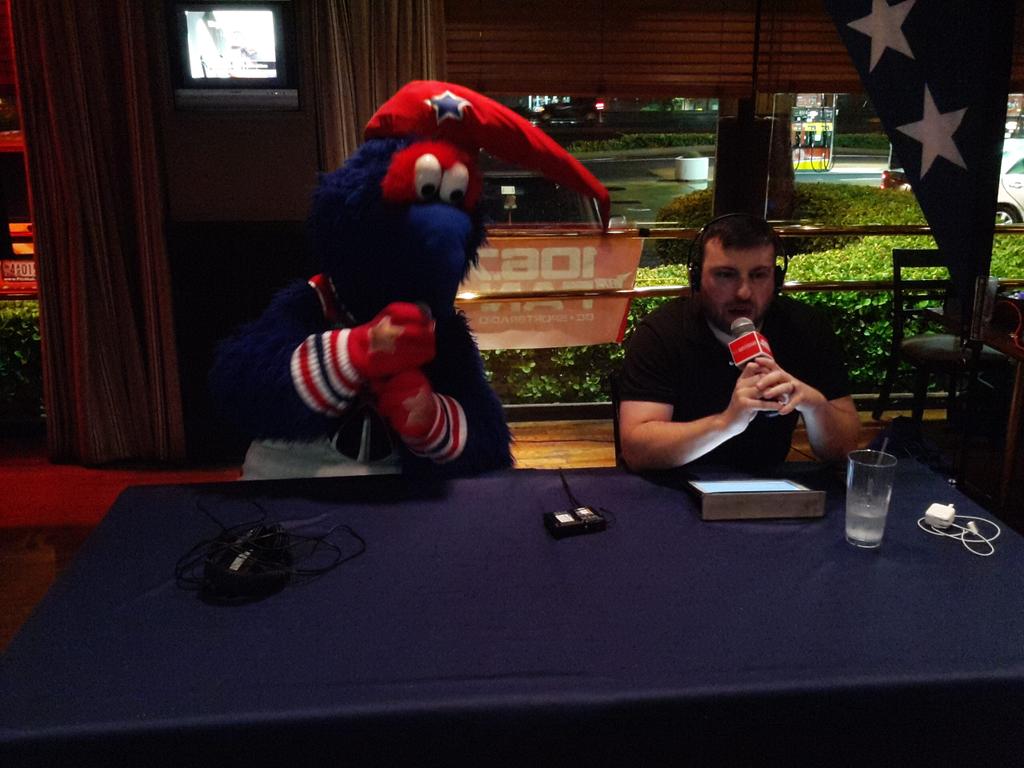 greveys's tweet photo. @the_real_Gwiz live in the house on @1067thefandc for our Wizards Watch Party. Come by and win some prizes. https://t.co/urZMrKxrl8