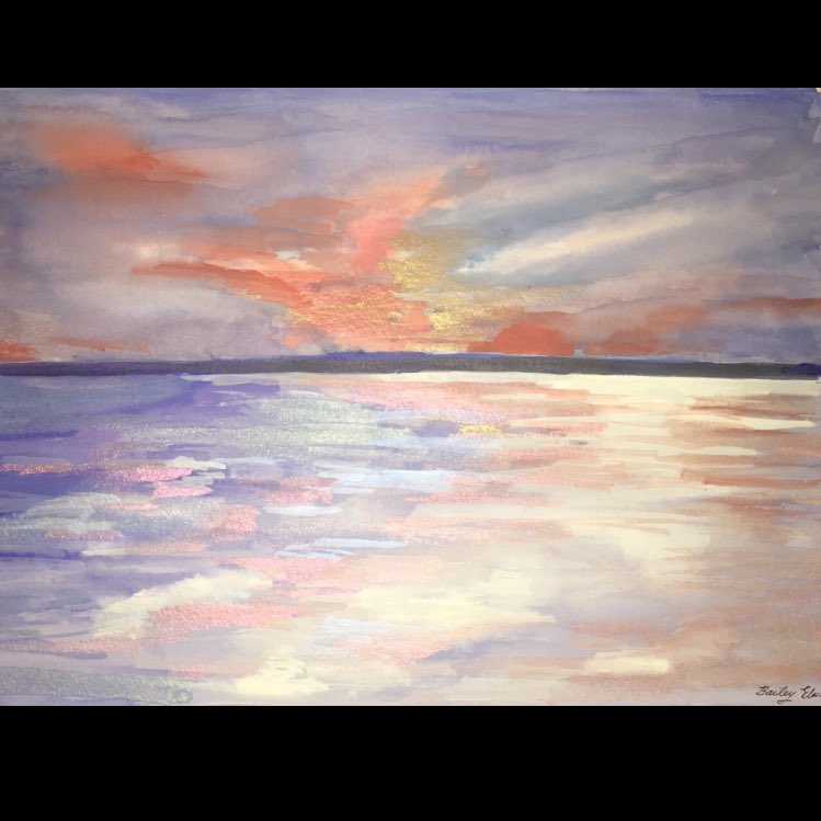artasluke's tweet photo. This is What it Feels Like. Watercolor on Watercolor Paper. 11" x 8.5". By Bailey Elaine https://t.co/PAohaNG38y