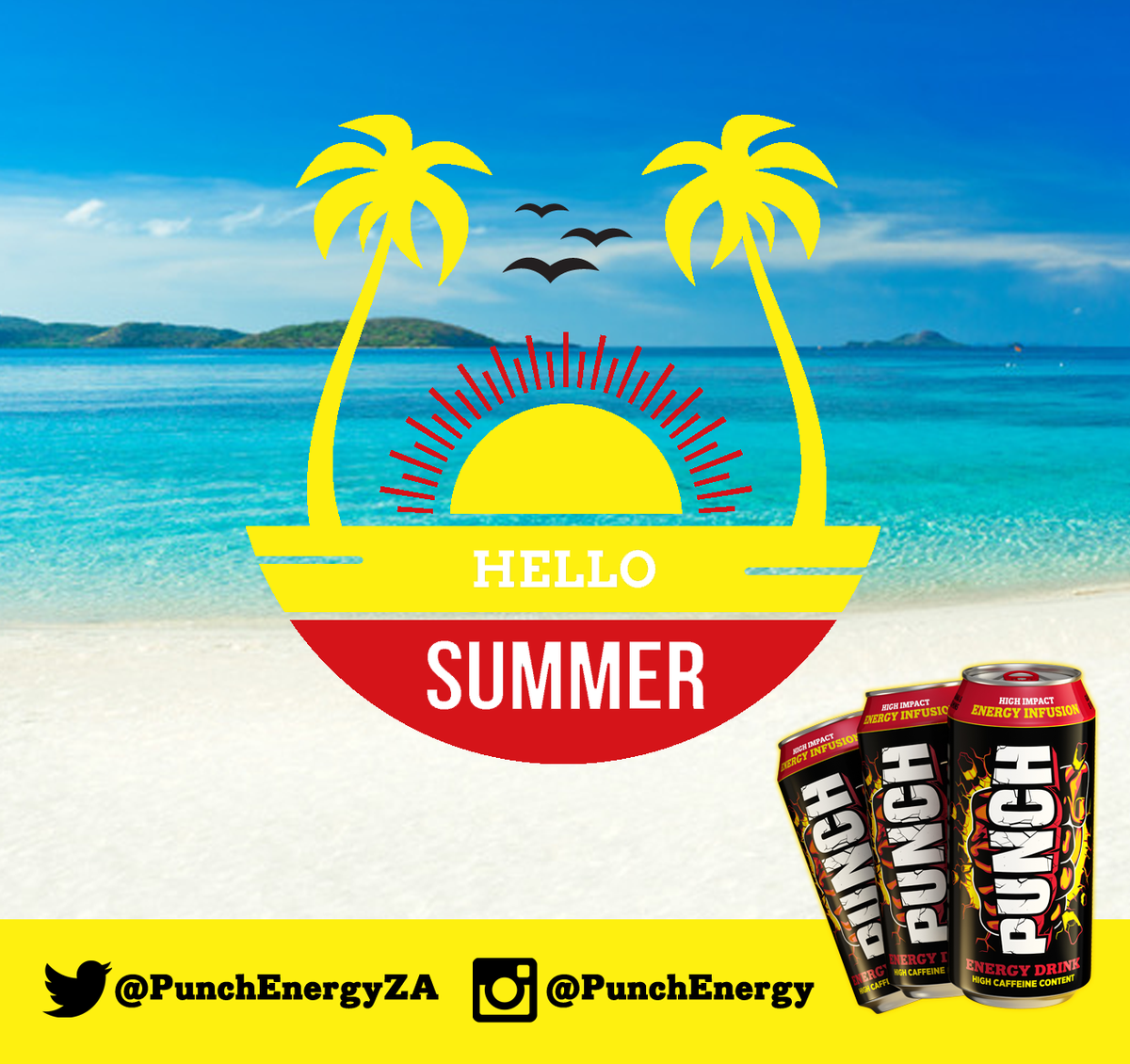 PunchEnergyZA's tweet photo. Water gets warmer - Music gets louder - Drinks get colder - Life gets better - Summer.
#PunchEnergy #ForThePeople https://t.co/Thu3ryZlHf