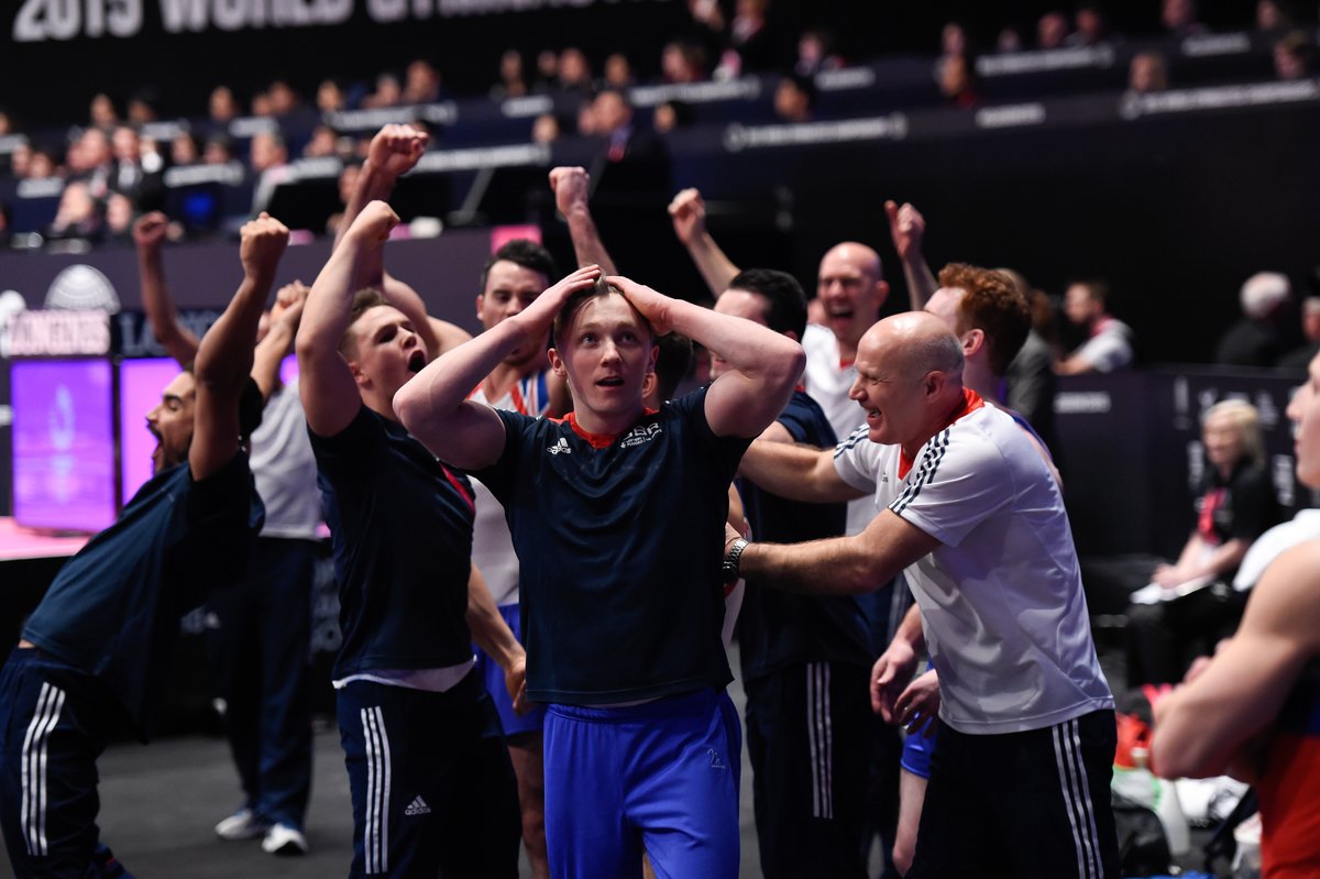 BritGymnastics's tweet photo. When you realise you're the second best gymnastics team in the WORLD! #Glasgow2015 #British #Gymnastics https://t.co/tQoSPcnLq2