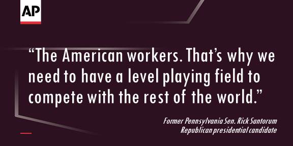 The Latest on #GOPDebate: Rick Santorum defends Ex-Im Bank to keep US biz competitive. apne.ws/1Mu52zS