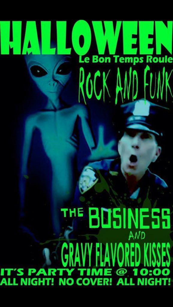 weplayfunk's tweet photo. This Saturday GFK @GravyFlavored and The Business are having a Halloween throwdown! Don your best costume and c'mon! https://t.co/nOfSyDpkJ2