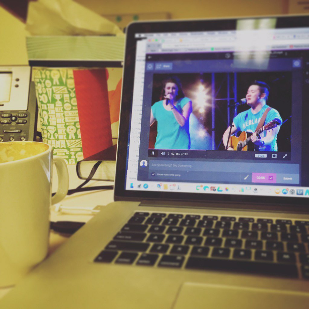 Stevefogg's tweet photo. Watching an edit of our latest record for #crossway online worship. So many talented ppl. V grateful for you all! https://t.co/6WiuHMcyAB