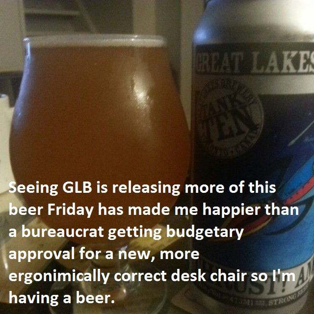 SoImHavingABeer's tweet photo. @GreatLakesBeer #ThrustAnIPA #AprilCan #Beer #SoImHavingABeer https://t.co/SfzFkgw17q