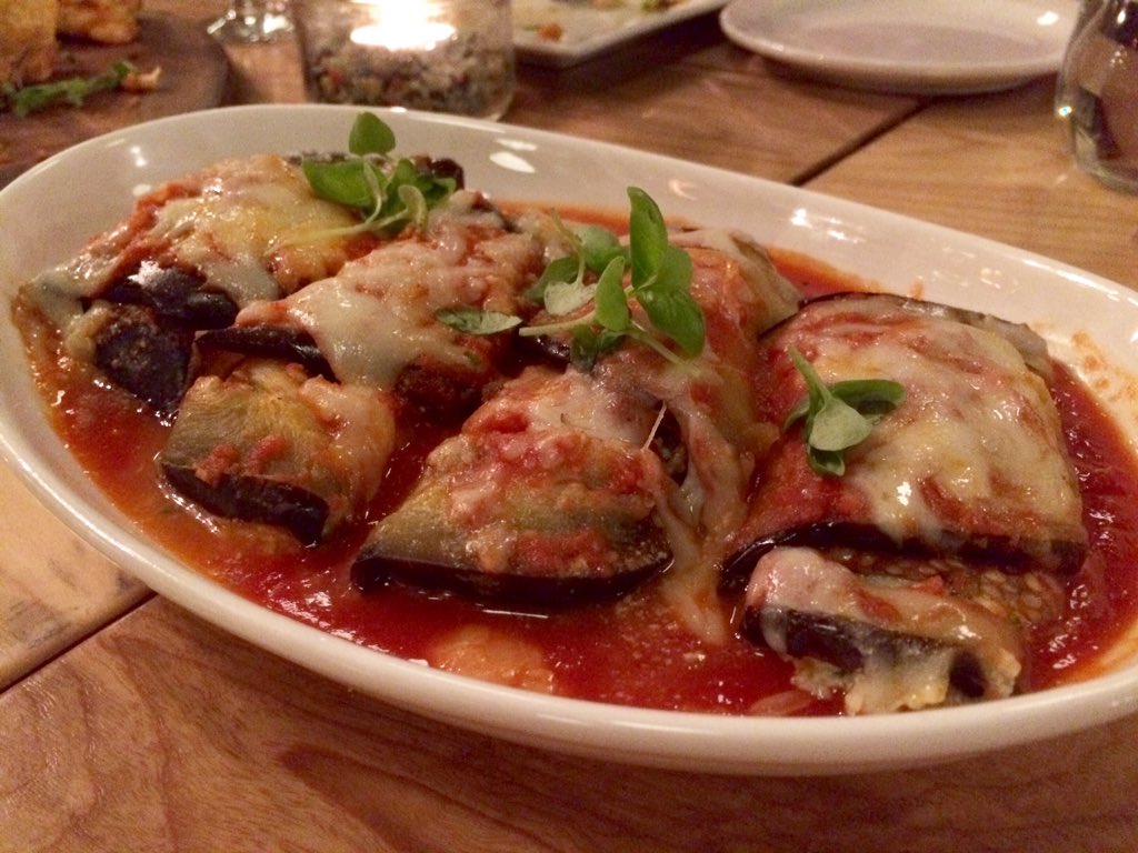 ZomatoCA's tweet photo. How do we take our eggplant? Stuffed with ricotta cheese of course. #ZomatoMeetup #ZomatoXTuttoPronto https://t.co/lyxmam2Mi0