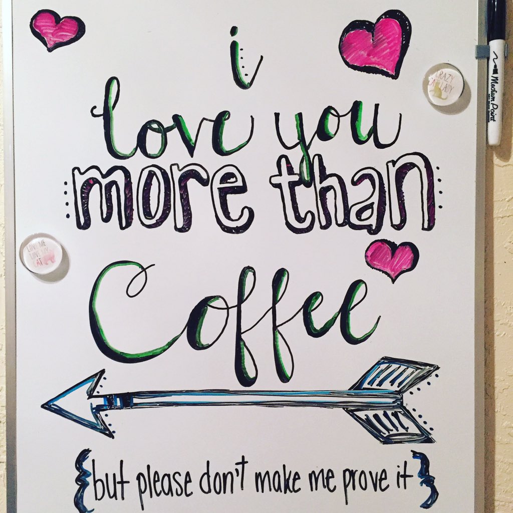 I came home to this love note from my fiancé! ☕️💘 #coffeeaddict #doesthiscountasalovenote #iloveyou #morethancoffee