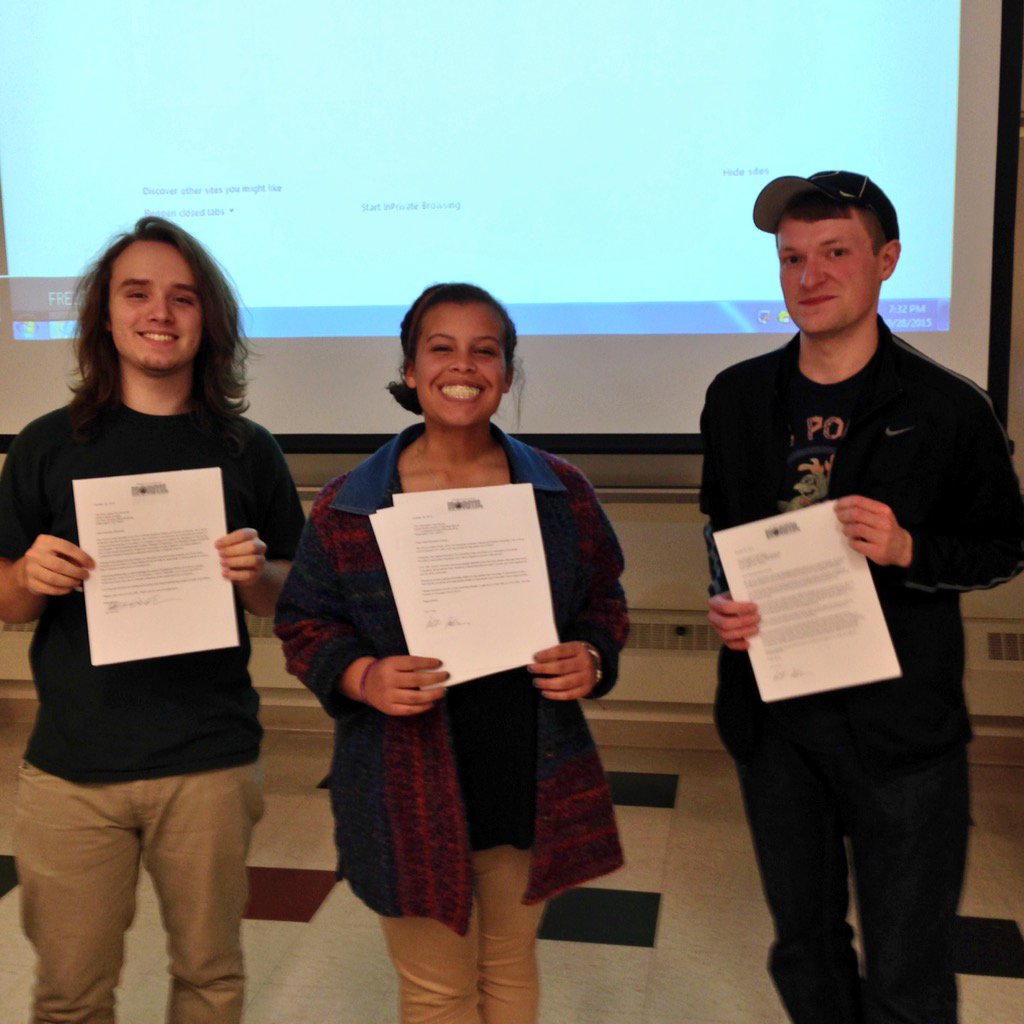 PurdueNORML's tweet photo. Our #Boilermaker activists posing with their letters to #Congress about #cannabis legislation! #ActNORML https://t.co/Cw2W7Aw1JJ