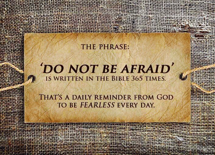 be not afraid 365 times in the bible