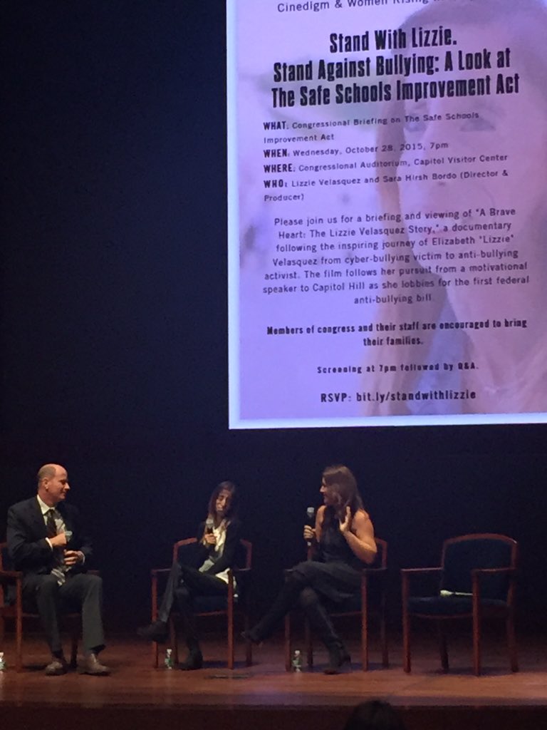 NPR's @PublicBill moderates Q and A on award-winning <a href="/ImWithLizzie/">A Brave Heart Film</a> team #AntiBullying